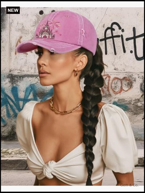 High Ponytail Baseball Cap with Criss Cross Strap Adjustable main image 4
